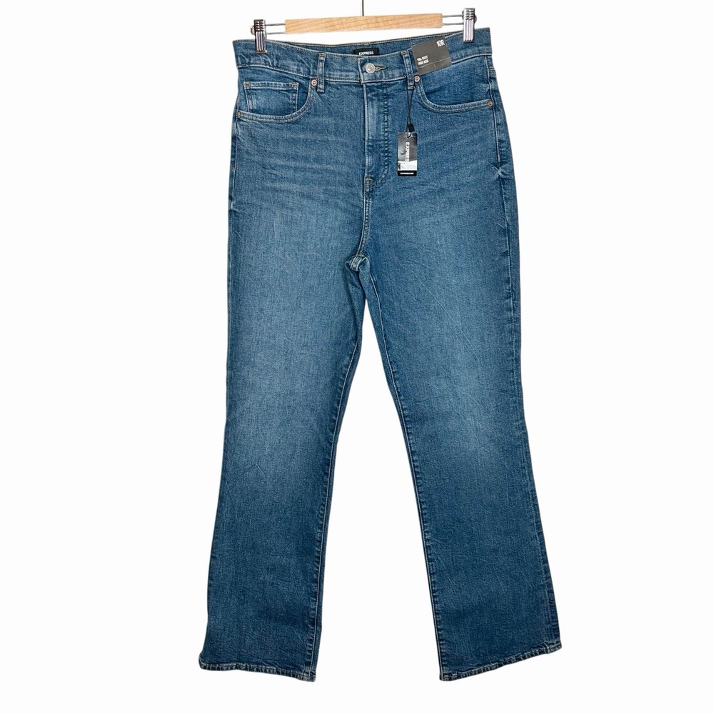 Express 90s Boot High Rise Jeans Womens Size 10 Bootcut Medium Wash Stretch